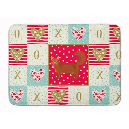 Carolines Treasures 19 x 27 in. Somali Cat Love Machine Washable Memory Foam Mat CK5716RUG